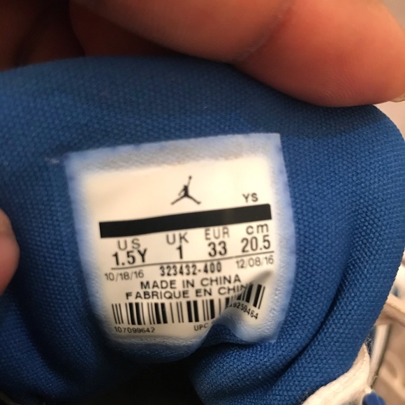 SOLD Nike Air Jordan 6 Rings Royal Blue Youth Size 1.5Y - Picture 8 of 8